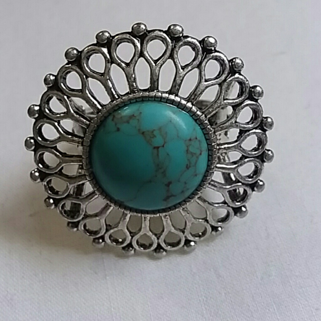 Lucky Brand Turquoise Ring Nwot Size 7 18$